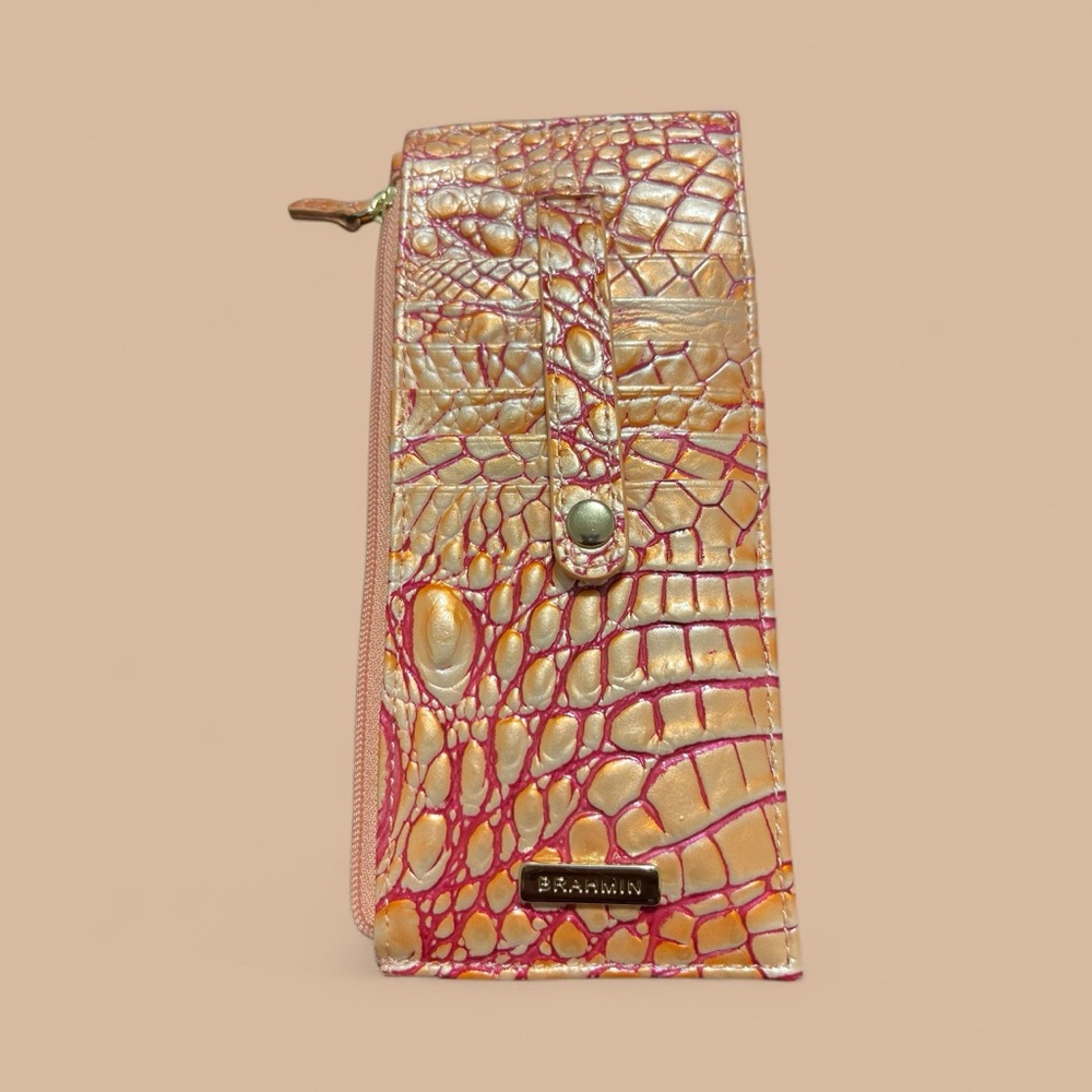 Brahmin Apricot Rose Wallet